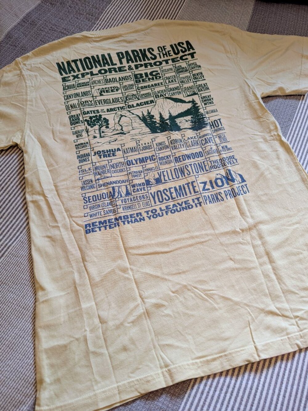 The Parks Project - National Parks Checklist T-shirt - Size S